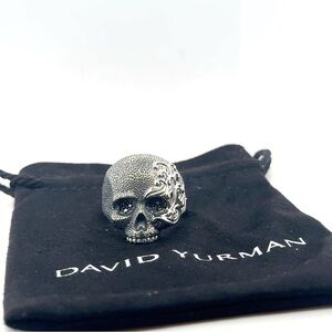 ✨✨David Yurman Waves Skull Sterling Silver Ring | D.Y. Waves Collection sz11✨
